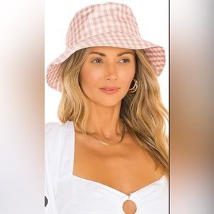 Loeffler Randall Pink Gingham Bucket Hat